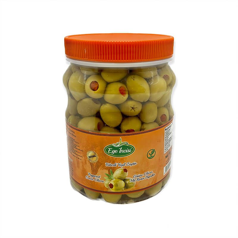 Green Olives Staffed With Red Pepper 700Gr*6